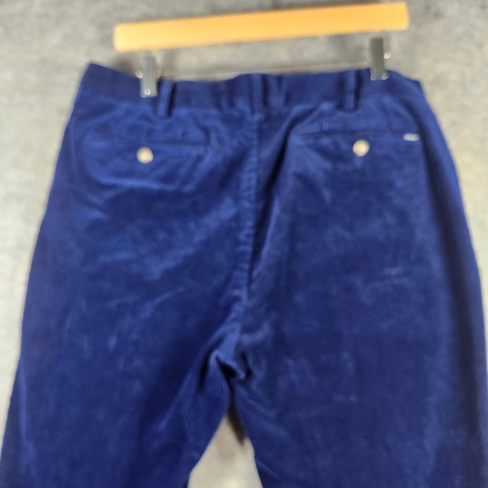 VTG Polo Ralph Lauren Men Royal Blue Corduroy Pants Classic Fit 36x30 Rare Y2K - Picture 14 of 16